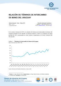 relación de términos de intercambio de bienes del uruguay