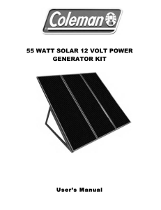 55 watt solar 12 volt power generator kit