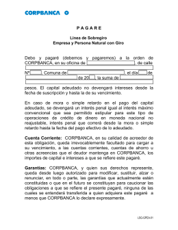 Pagaré Carta de Crédito Doméstica Pesos