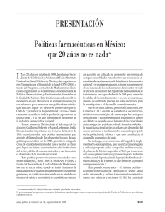Políticas farmacéuticas en México: que 20 años no es nada.