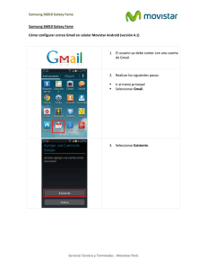 Samsung-S6810-Galaxy-Fame - Configurar correo Gmail en Android