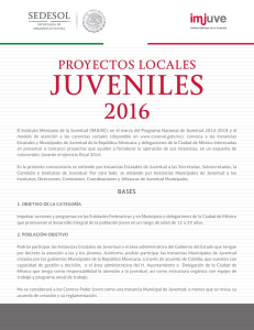 Proyectos Locales Juveniles 2016 (convocatoria)