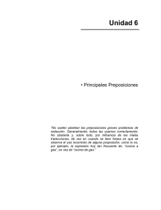 Principales Preposiciones - Universidad América Latina