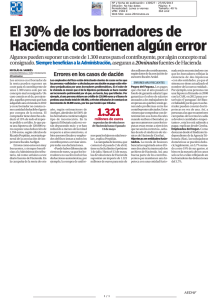 El 30% de los borradores de Hacienda contienen algún error