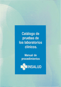 Catálogo de pruebas de los - Instituto Nacional de Gestión Sanitaria