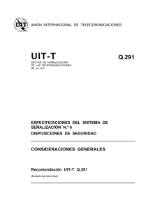 UIT-T Rec. Q.291 (11/88) Consideraciones generales