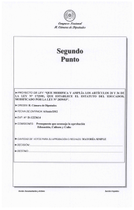 proyecto de ley: “que modifica y amplía los artículos 28 y 36 de la