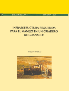 infraestructura requerida para el manejo en un criadero de guanacos