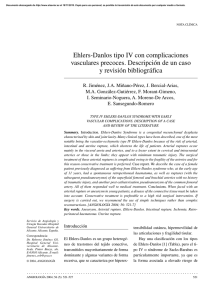 Ehlers-Danlos tipo IV con complicaciones vasculares precoces