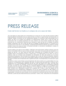 press release - Environmental Sciences Research Centre