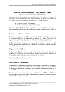 Proceso de Tramitación de Certificado de Origen