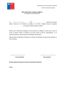 declaración jurada simple - Ministerio de Educación de Chile