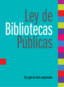 Ley de bibliotecas públicas - Biblioteca Nacional de Colombia