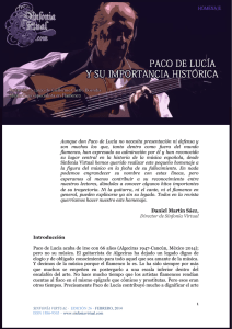 Paco de Lucía y su importancia histórica