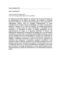 Cáncer, obesitat i DM Javier A. Menéndez1,2 1Institut Català d