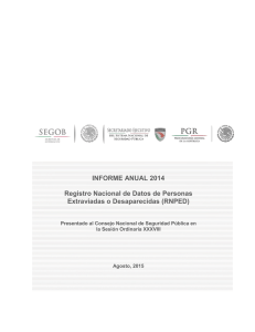 INFORME ANUAL 2014 Registro Nacional de Datos de Personas