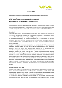 VIVA beneficia a personas con discapacidad duplicando el alcance