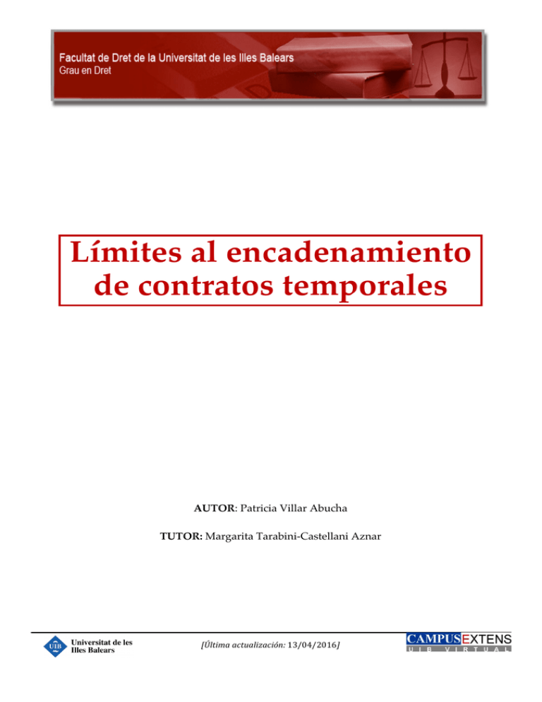 Límites al encadenamiento de contratos temporales