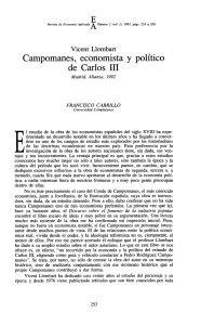 Campomanes, economista y político de Carlos 111