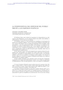 la independencia del defensor del pueblo frente a los