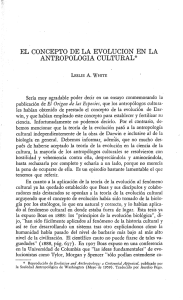 el concepto de la evolucion en la antropologia cultural