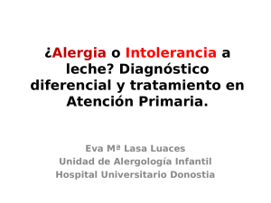 ¿Alergia o Intolerancia? Diagnóstico diferencial y tratamiento en