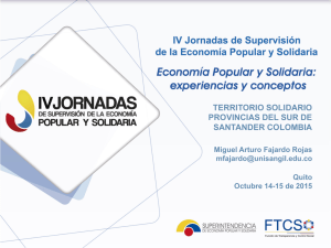 TERRITORIO SOLIDARIO PROVINCIAS DEL SUR DE