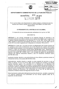 decreto 234 del 12 de febrero de 2016