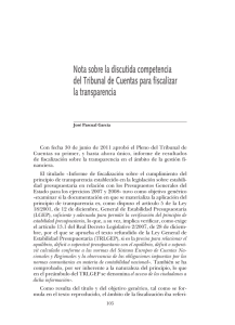 nota sobre la discutida competencia del Tribunal de Cuentas para