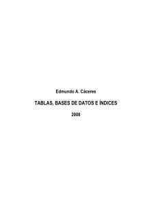 TABLAS, BASES DE DATOS E ÍNDICES