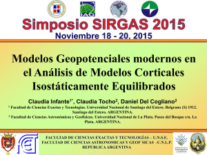 Modelos Geopotenciales modernos en el Análisis de