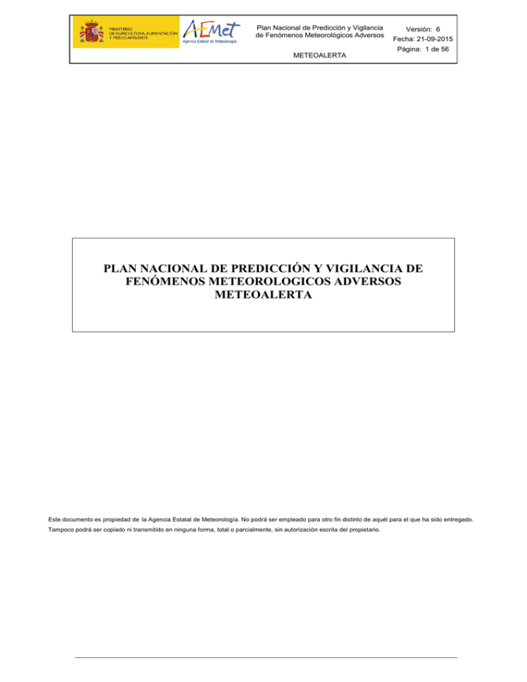 Plan Nacional De Predicci n Y Vigilancia De Fen menos