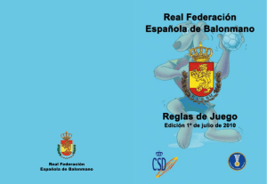 Reglas de Juego – ed. 2010 - Federación Navarra de Balonmano