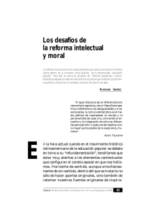 Los desafíos de la reforma intelectual y moral