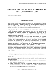 Evaluación por compensación. - Centros Universidad de León