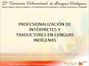 profesionalización de intérpretes en contextos multiculturales y