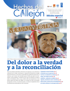 Del dolor a la verdad ya la reconciliaci&oacute;n