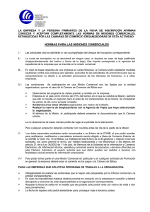 Normas Misiones Comerciales - Cámara de Comercio de Bilbao