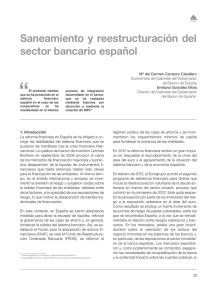 Saneamiento y reestructuración del sector bancario español