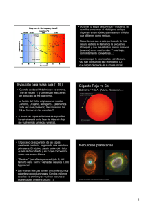 Gigante Roja vs Sol Nebulosas planetarias