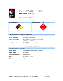 bencina blanca hoja de datos de seguridad de productos quimicos