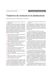 Trastornos de conducta en la adolescencia