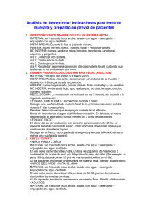 An&aacute;lisis de laboratorio indicaciones para toma de muestra