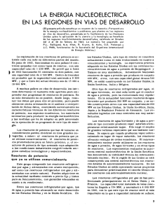 la energía nucleoelectrica en las regiones en vías de desarrollo