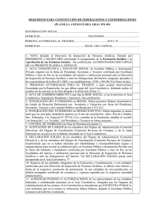 requisitos para constitución de federaciones y confederaciones