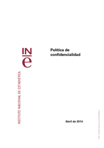 Política de confidencialidad - Instituto Nacional de Estadistica.