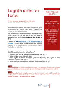 Legalización de libros - Gabinete orfila assessors
