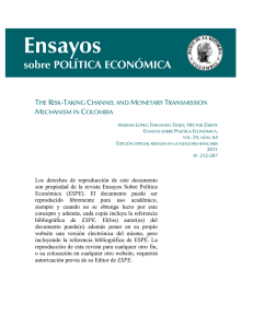 the risk-taking channel and monetary transmission mechanism in