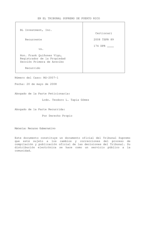 2008 TSPR 89 Portal de la Rama Judicial