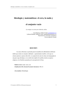 Ideología y matemáticas: el cero, la nada y el conjunto vacío